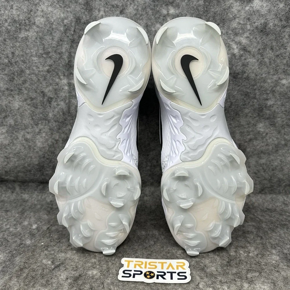 Nike Alpha Huarache Elite 4 Low MCS Baseball Cleats Mens 10.5 White FD6255-100